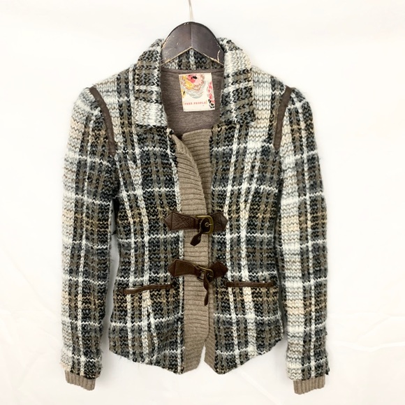 Free People Sweaters - Free People Double Buckle Wool Cardigan Jacket